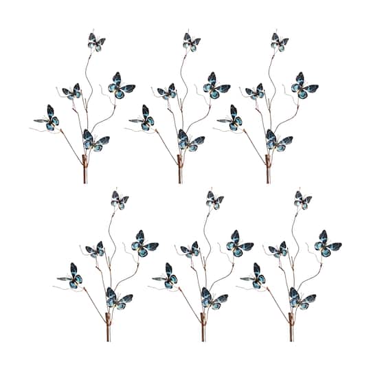 Blue Butterfly Spray, 6ct.